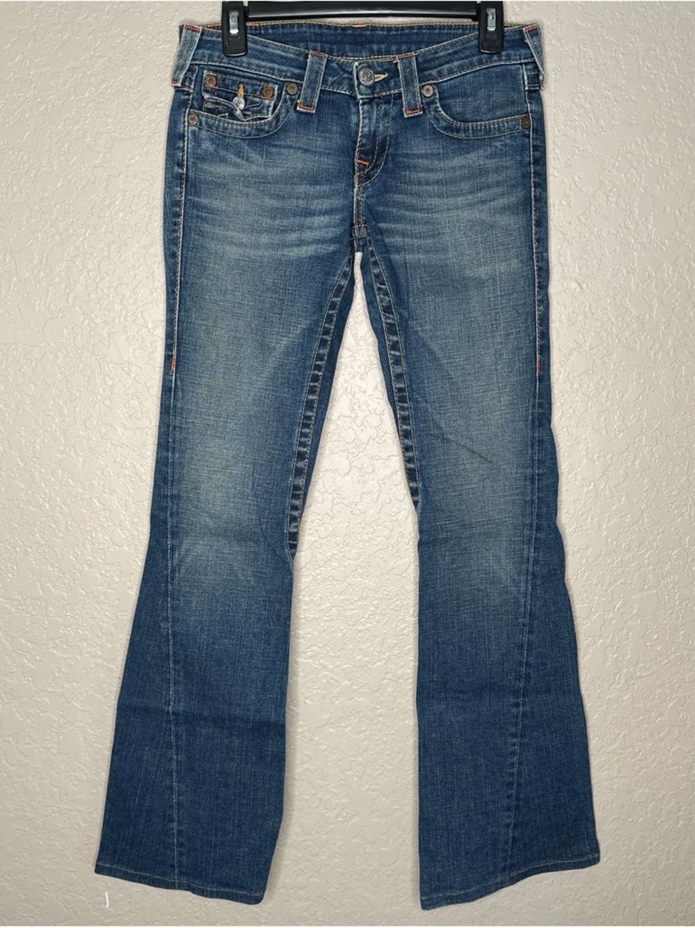 True Religion Classic Joey low rise  Flare Jeans made in USA